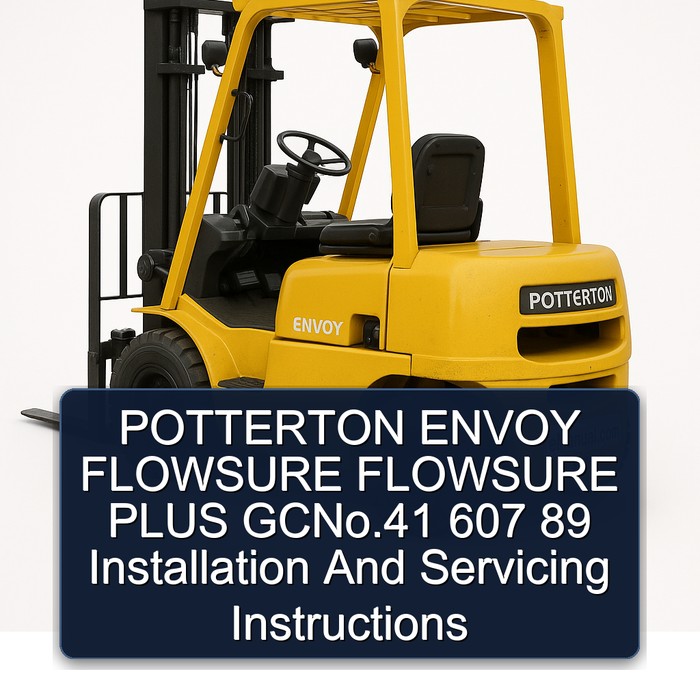 POTTERTON ENVOY FLOWSURE FLOWSURE PLUS GCNo.41 607 89 Installation And Servicing Instructions