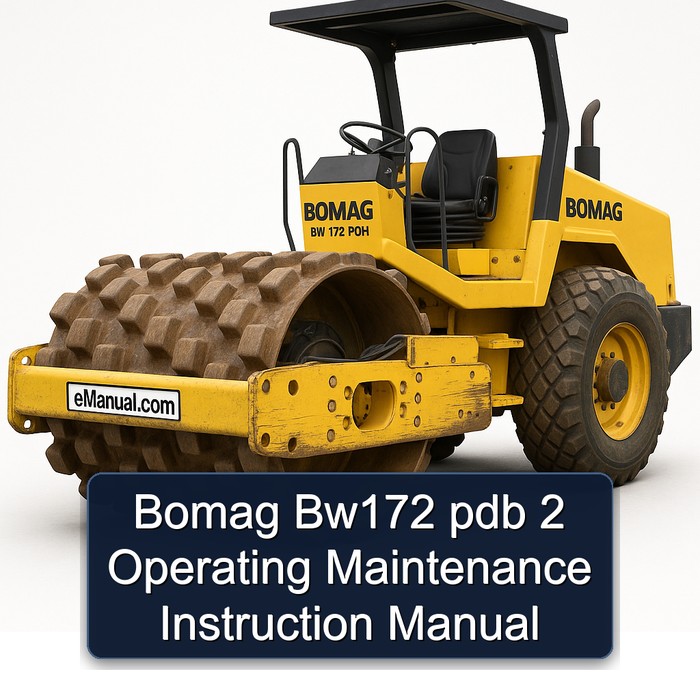 Bomag Bw172 pdb 2 Operating Maintenance Instruction Manual