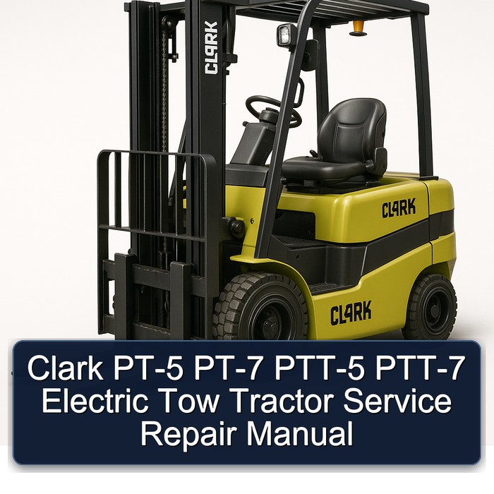 Handbuch für die Wartung und Reparatur von Clark PT-5, PT-7, PTT-5 und PTT-7 Elektro-Schleppern
