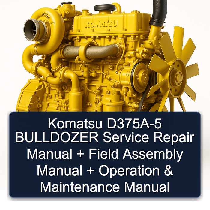 Komatsu D375A-5 BULLDOZER Manual de servicio y reparación + Field Assembly Manual + Operation & Maintenance Manual