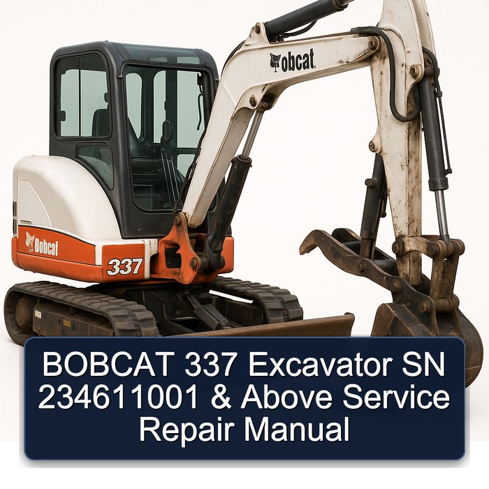 BOBCAT 337 Excavator SN 234611001 & Above Service Repair Manual