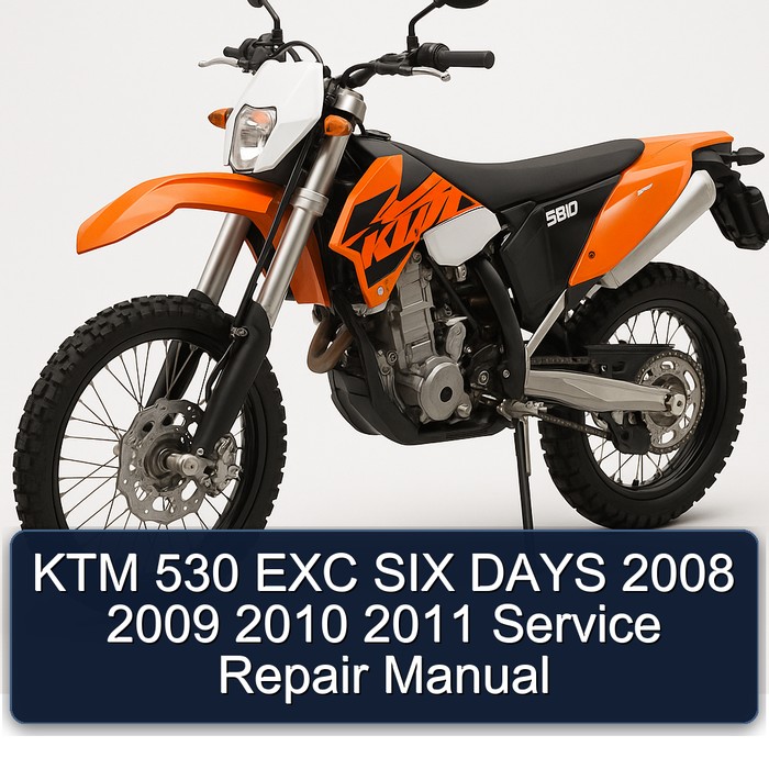 KTM 530 EXC SIX DAYS 2008 2009 2010 2011 Manual de servicio y reparación