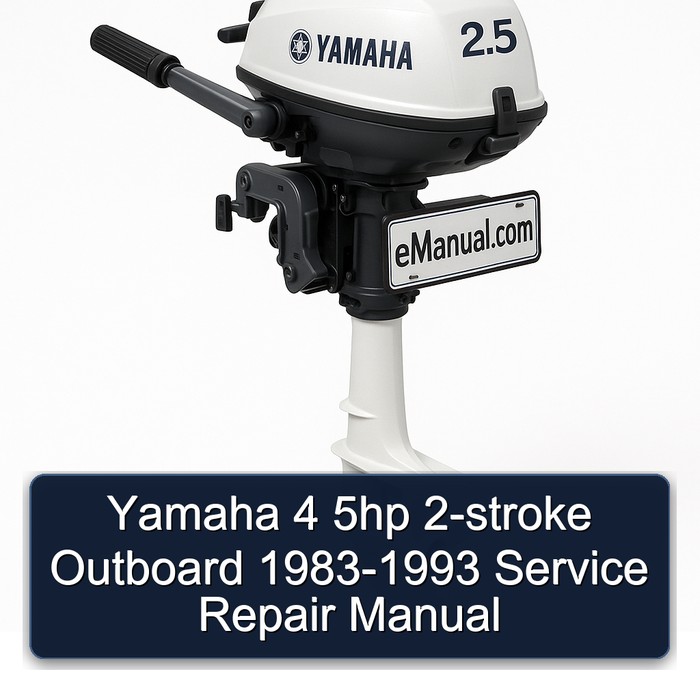 Yamaha 4 5hp 2-stroke Outboard 1983-1993 Service Repair Manual