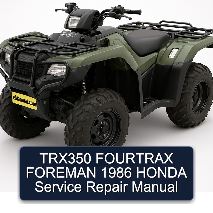 TRX350 FOURTRAX FOREMAN 1986 HONDA Manual de servicio y reparación