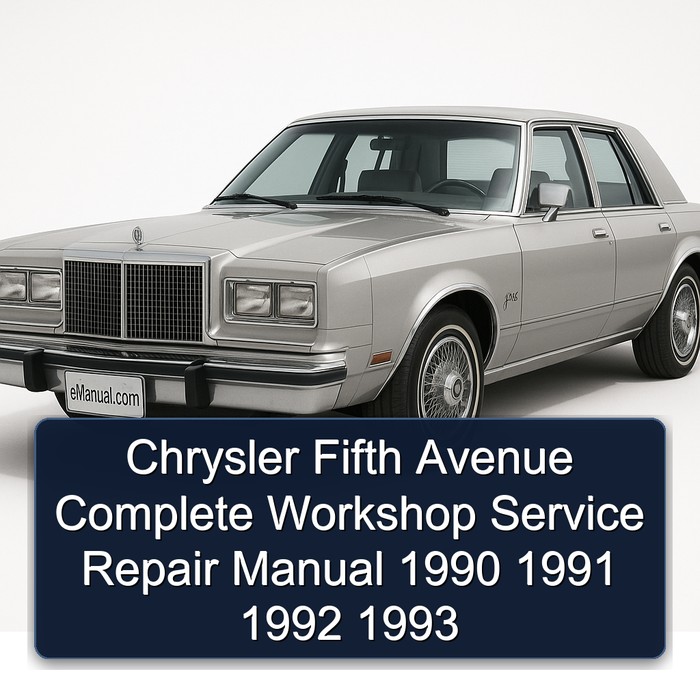 Chrysler Fifth Avenue Manual completo de servicio y reparación del taller 1990 1991 1992 1993