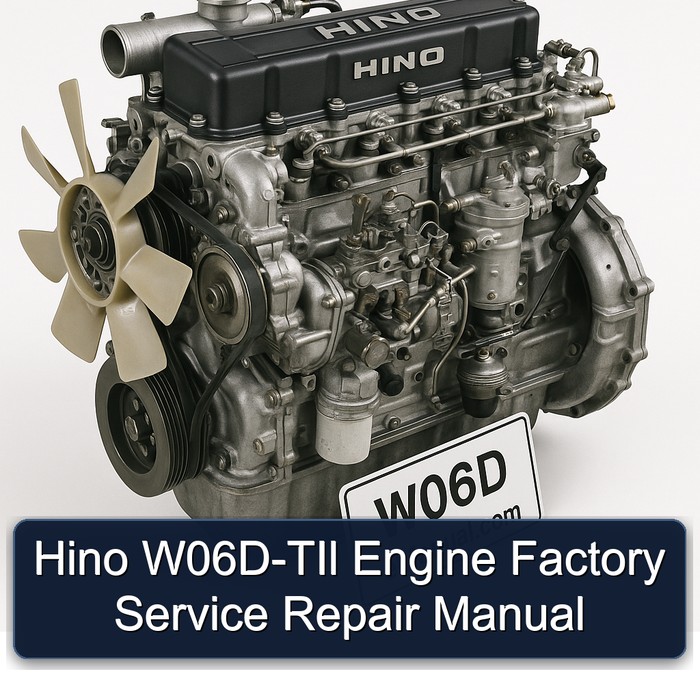 Manual de Reparación y Servicio de Fábrica para Motor Hino W06D-TIl