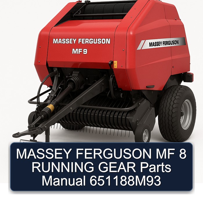 MASSEY FERGUSON MF 8 RUNNING GEAR Parts Manual 651188M93