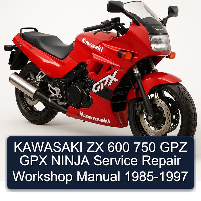 KAWASAKI ZX 600 750 GPZ GPX NINJA Service Repair Workshop Manual 1985-1997