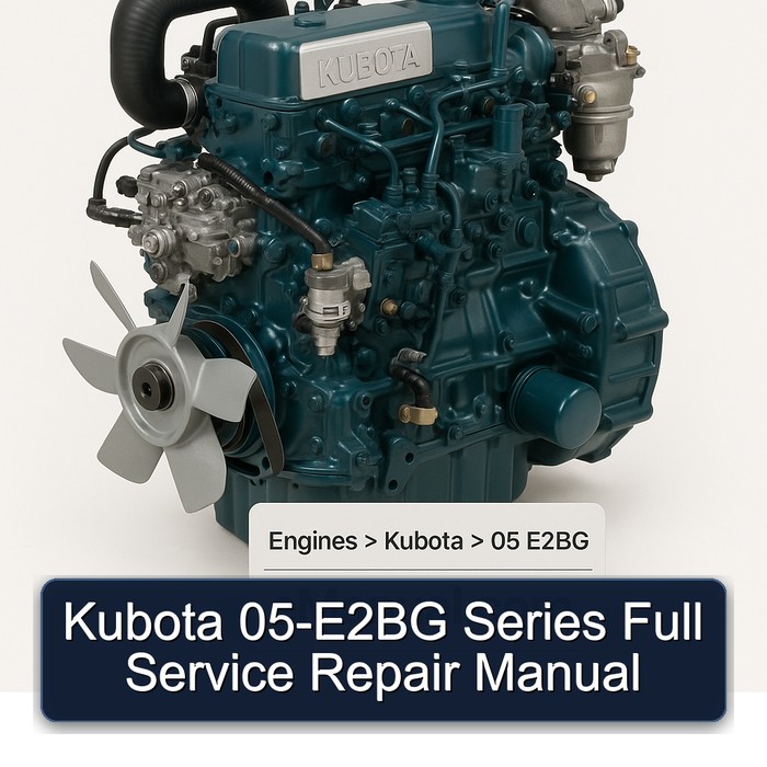 Kubota 05-E2BG Series Full Manual de servicio y reparación