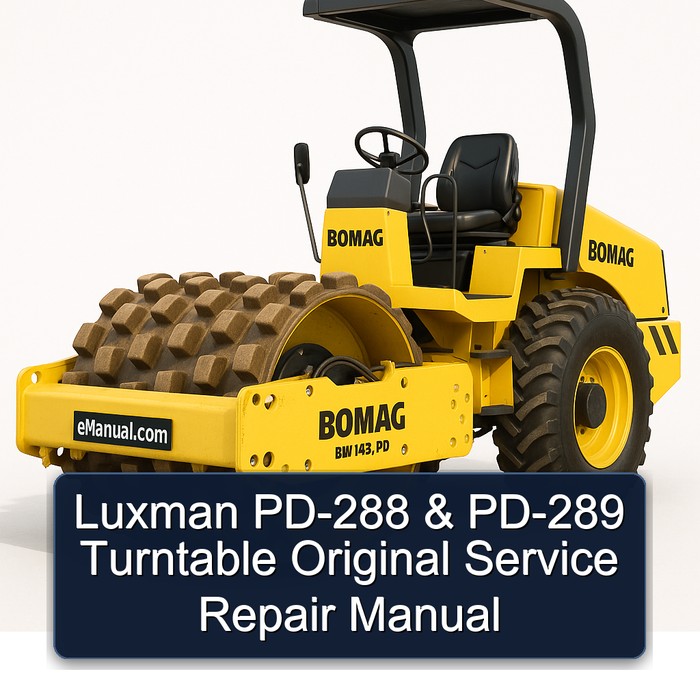 Luxman Pd-288 & Pd-289 Turntable Workshop Service Repair Manual PDF Download