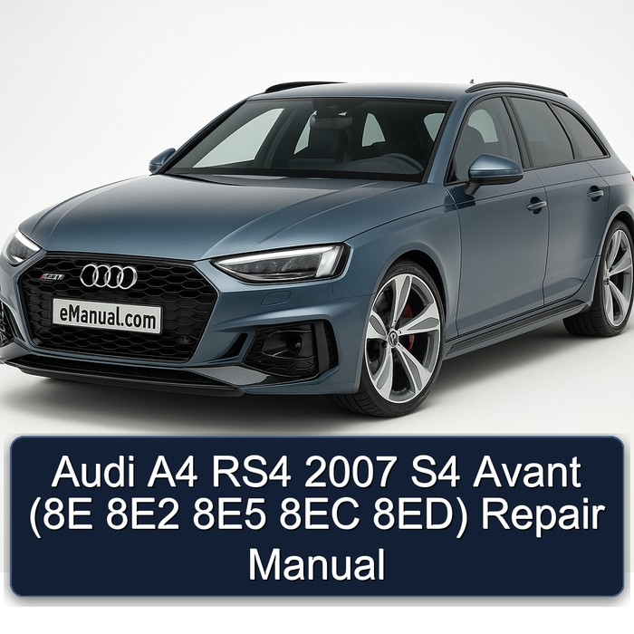 Audi A4 RS4 2007 S4 Avant (8E 8E2 8E5 8EC 8ED) Repair Manual