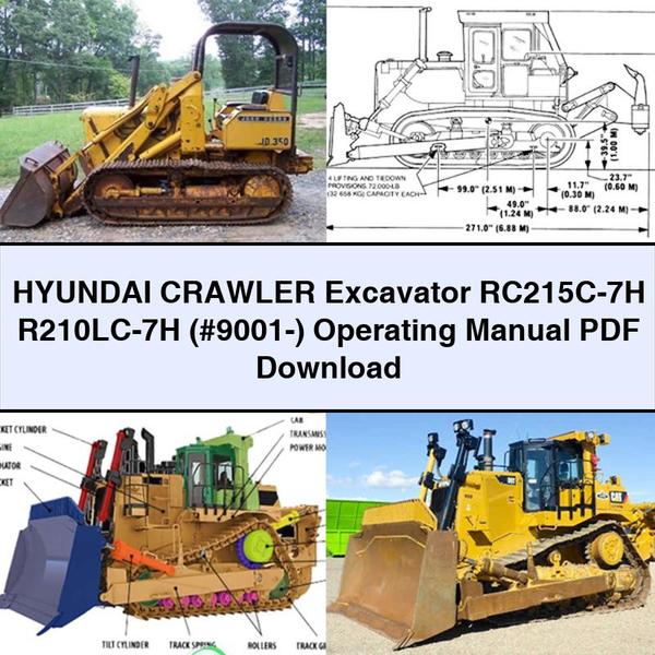 Hyundai Crawler Excavator RC215C-7H R210LC-7H (#9001-) Operating Manual 