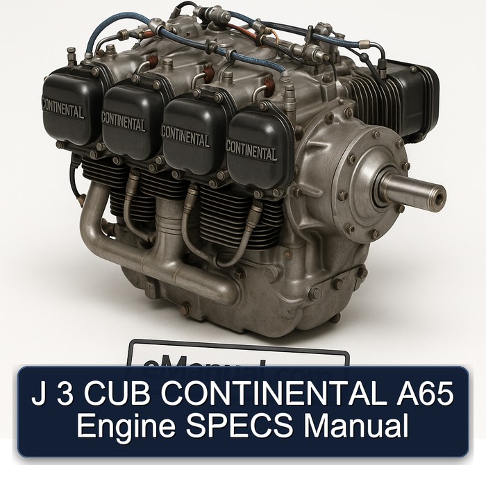 J3 CUB Continental A65 Motor Spezifikationen Handbuch