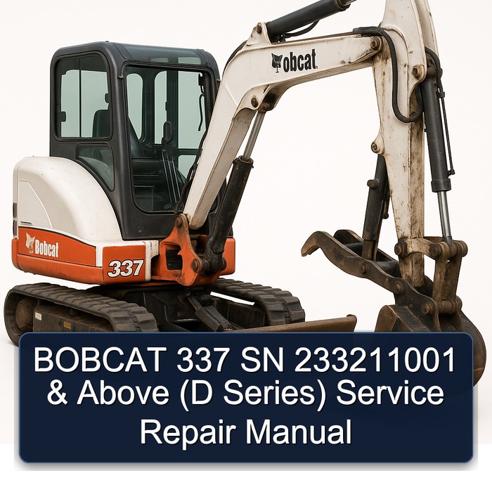 BOBCAT 337 SN 233211001 & Above (D Series) Service Repair Manual