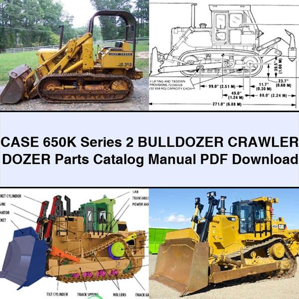 CASE 650K Series 2 BULLDOZER Crawler DOZER Parts Catalog Manual 