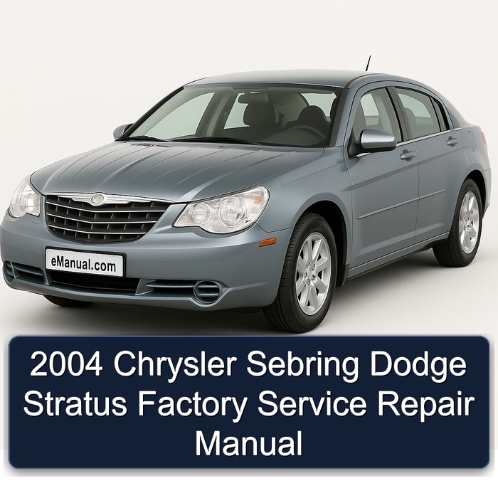 2004 Chrysler Sebring Dodge Stratus Factory Manual de servicio y reparación