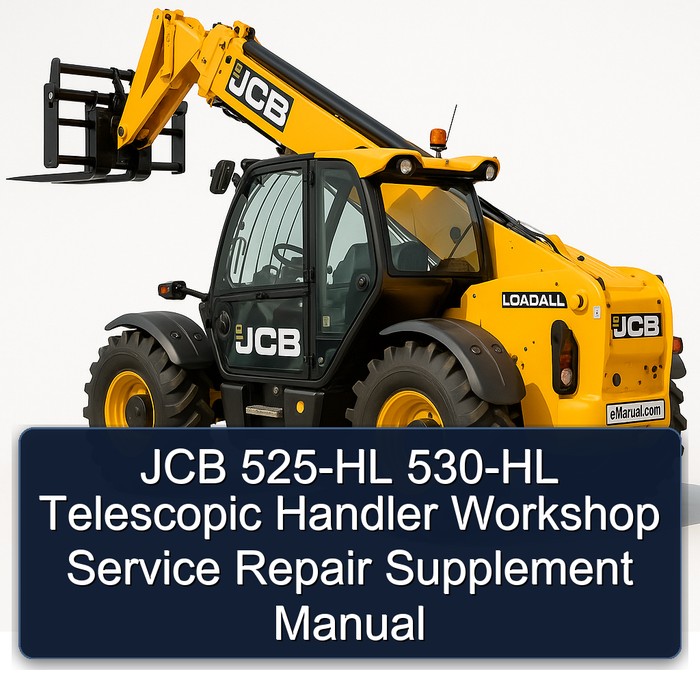 JCB 525-HL 530-HL Telescopic Handler Workshop Service Repair Supplement Manual