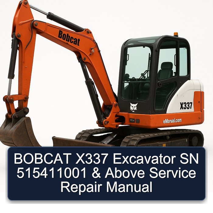 BOBCAT X337 Excavator SN 515411001 & Above Service Repair Manual