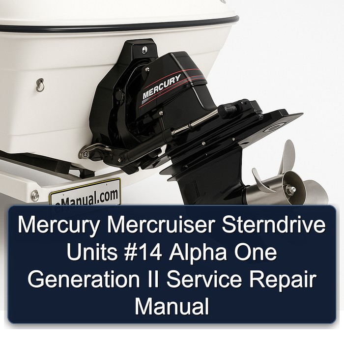 Mercury Mercruiser Sterndrive Units #14 Alpha One Generation II Service Repair Manual 