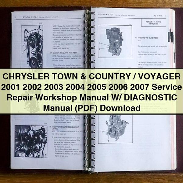 CHRYSLER TOWN & COUNTRY/VOYAGER 2001 2002 2003 2004 2005 2006 2007 Service Repair Workshop Manual W/ DIAGNOSTIC Manual (PDF)