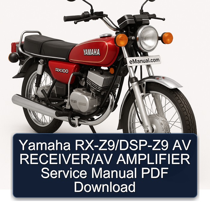 Manual de Servicio Yamaha RX-Z9/DSP-Z9 - Receptor/Amplificador AV