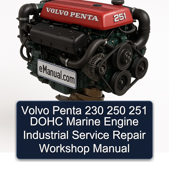 Volvo Penta 230 250 251 DOHC Marine Engine Industrial Service Repair Workshop Manual 