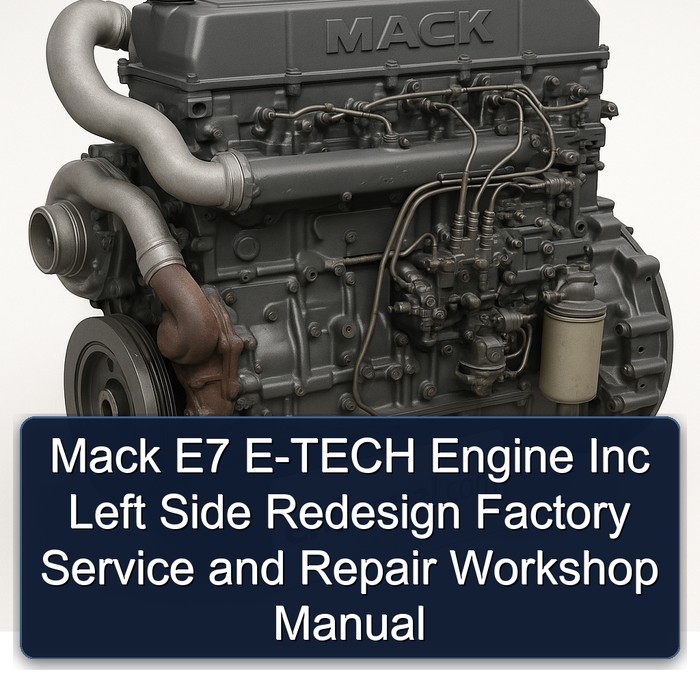 Mack E7 E-TECH Engine Inc Left Side Redesign Factory Service and Repair Workshop Manual 