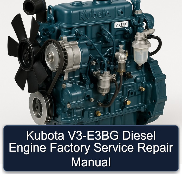 Kubota V3-E3BG Diesel Engine Factory Manual de servicio y reparación