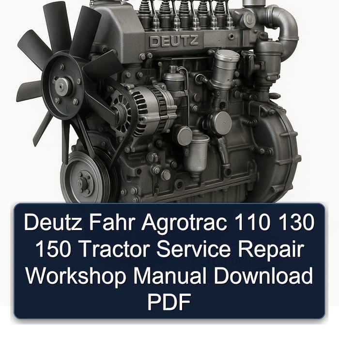 Manual de Reparación y Servicio para Tractores Deutz-Fahr Agrotrac 110, 130, 150 (PDF)