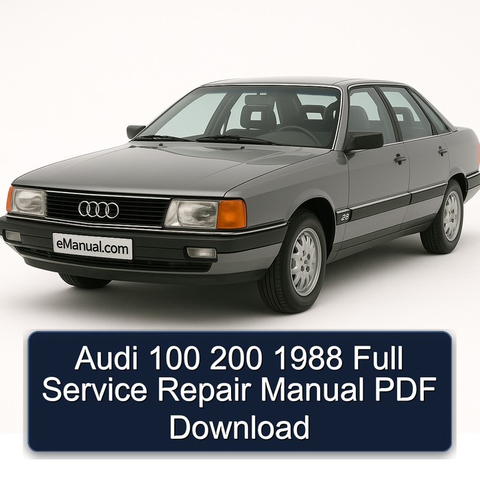 Audi 100 200 1988 Full Service Repair Manual PDF Download