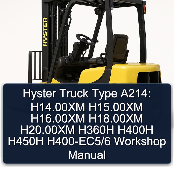 Hyster Gabelstapler Typ A214: Handbuch für H14.00XM - H20.00XM, H360H - H450H, H400-EC5/6