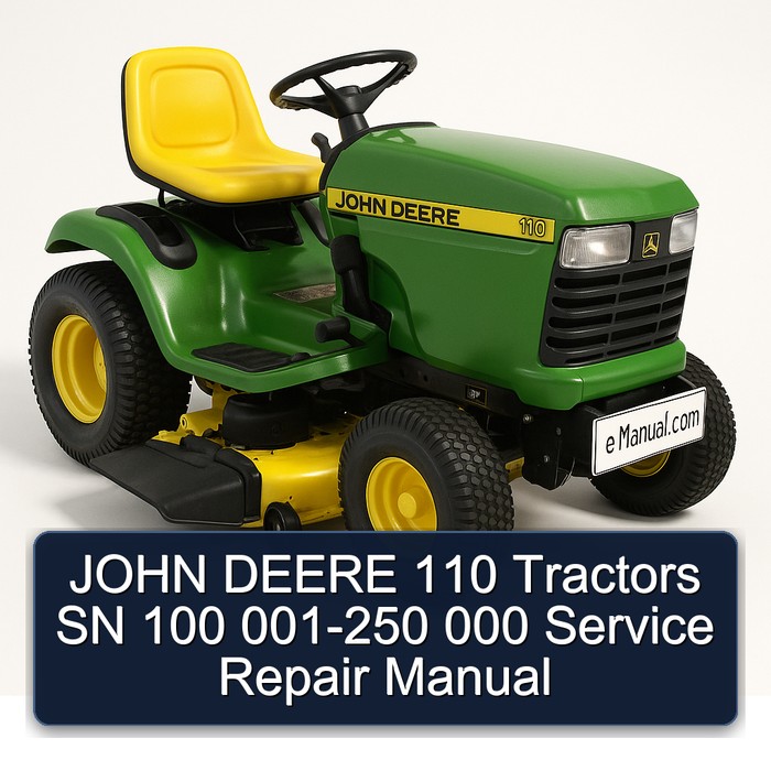 JOHN DEERE 110 Tractors SN 100 001-250 000 Service Repair Manual 