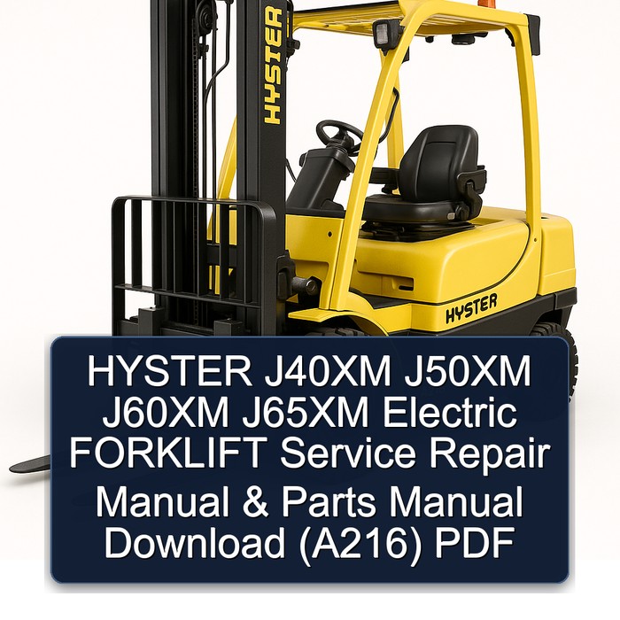 Manual de Servicio y Repuestos para Montacargas Eléctricas Hyster J40XM, J50XM, J60XM, J65XM (PDF)