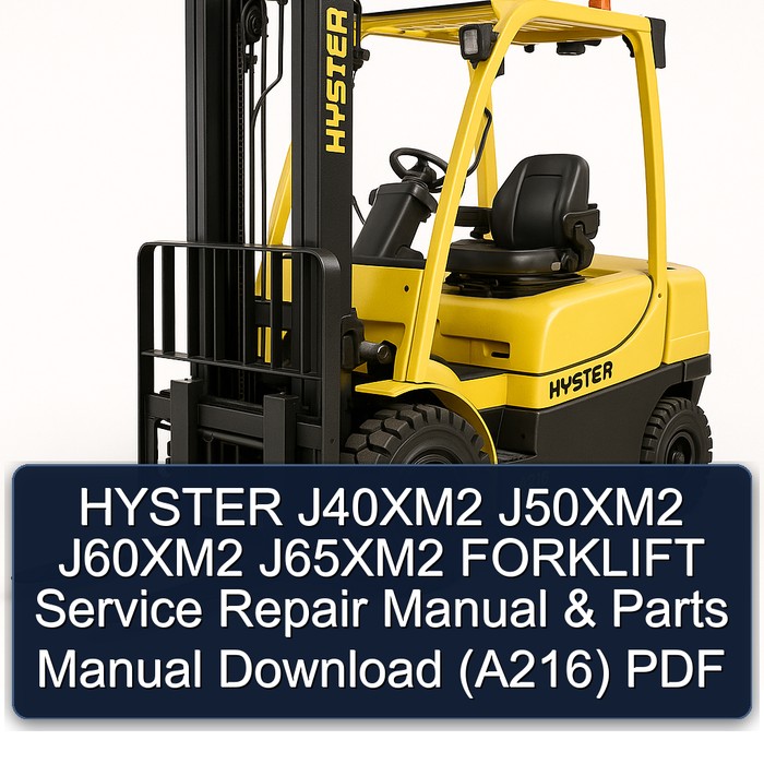 Manual de Servicio y Piezas para Carretillas Elevadoras Hyster J40XM2, J50XM2, J60XM2, J65XM2 (PDF)
