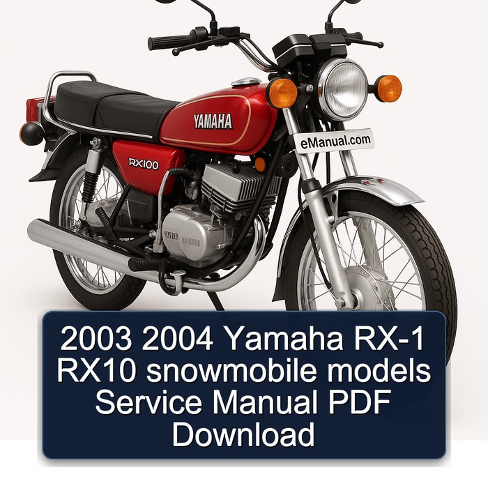 Manual de Servicio Yamaha RX-1 y RX-10 (2003-2004) - PDF