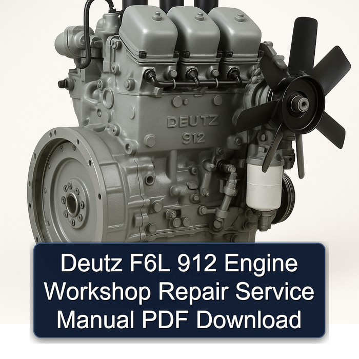 Deutz F6L 912 Engine Workshop Repair Service Manual PDF Download
