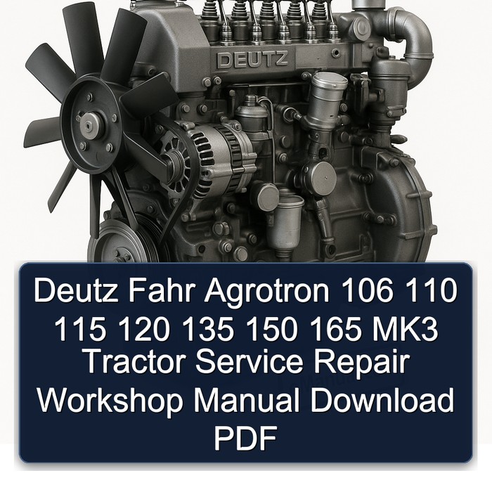 Manual de Servicio y Reparación del Tractor Deutz-Fahr Agrotron MK3