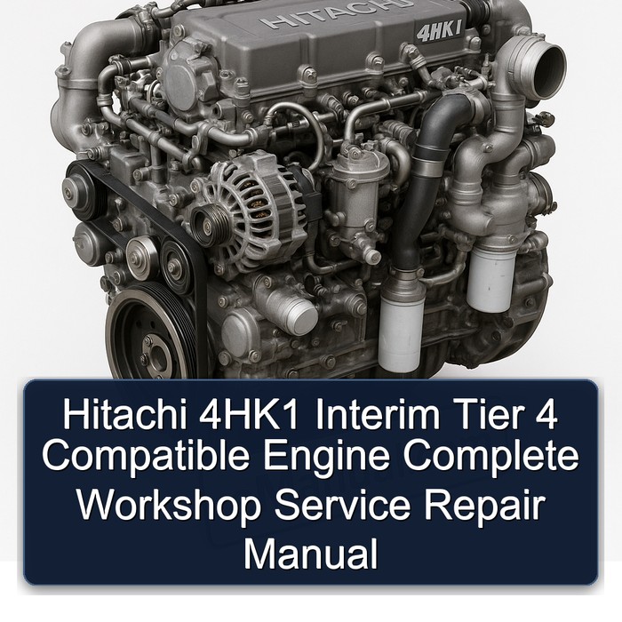 Hitachi 4HK1 Interim Tier 4 Compatible Engine Complete Workshop Service Repair Manual 