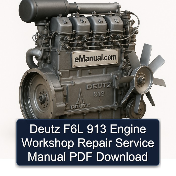 Deutz F6L 913 Engine Workshop Repair Service Manual PDF Download