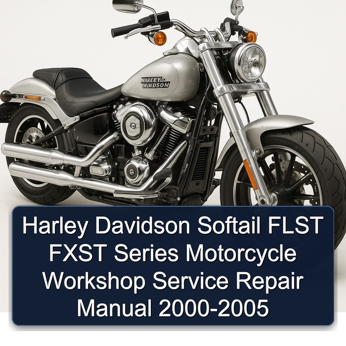 Harley Davidson Softail FLST FXST Series Motorcycle Workshop Manual de servicio y reparación 2000-2005