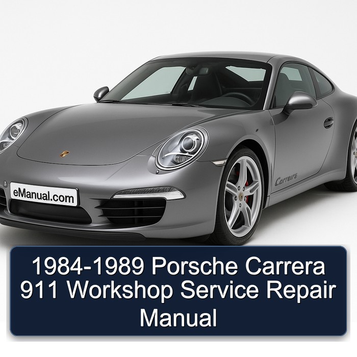 1984-1989 Porsche Carrera 911 Workshop Manual de servicio y reparación