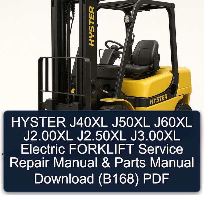 Hyster J40XL - J3.00XL Elektro-Gabelstapler: Service- und Ersatzteilhandbuch (PDF)