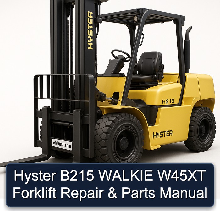 Manual de Reparación y Piezas para Carretilla Elevadora Hyster B215 WALKIE W45XT