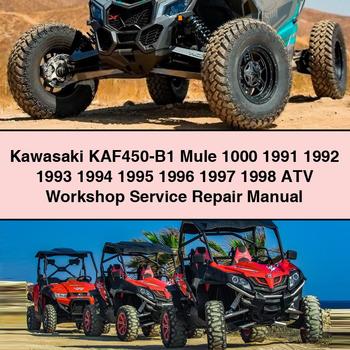 Kawasaki KAF450-B1 Mule 1000 1991 1992 1993 1994 1995 1996 1997 1998 ATV Workshop Manual de servicio y reparación