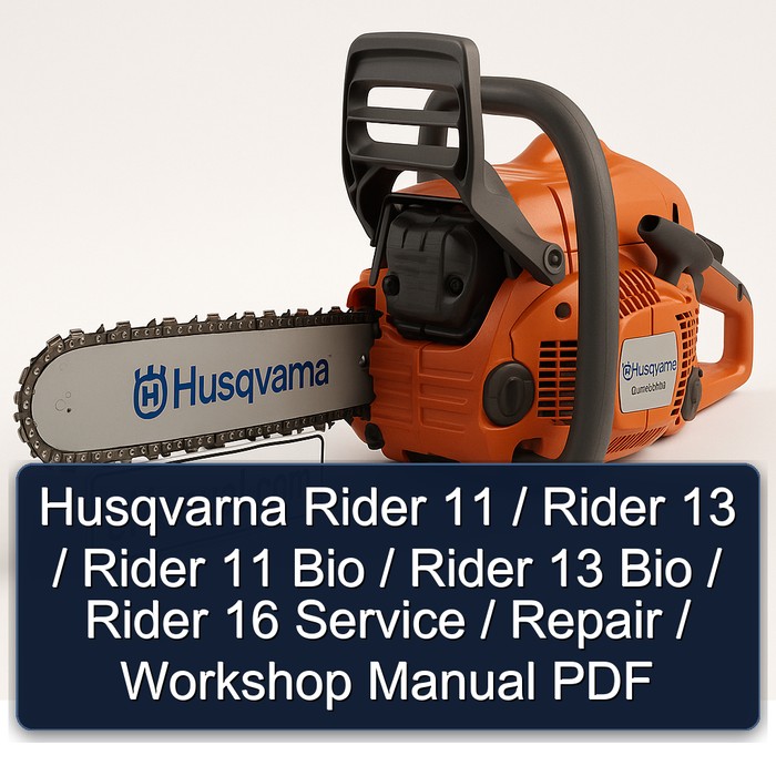 Manual de Servicio y Reparación Husqvarna Rider 11/13/16 - PDF