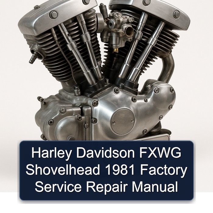 Manual de Servicio y Reparación Harley Davidson FXWG Shovelhead 1981 de Fábrica