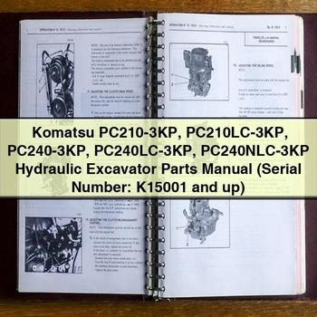 Komatsu PC210-3KP PC210LC-3KP PC240-3KP PC240LC-3KP PC240NLC-3KP Hydraulic Excavator (Serial Number: K15001 and Up) Parts Catalog PDF Download