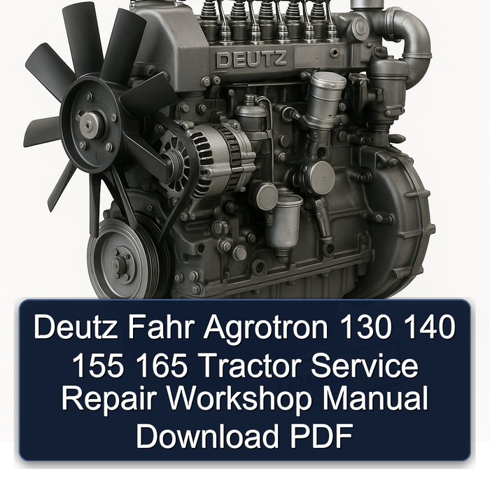 Manual de Servicio y Reparación Tractores Deutz Fahr Agrotron 130, 140, 155, 165 (PDF)