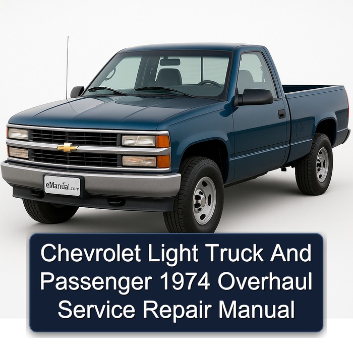 Chevrolet Light Truck And Passenger 1974 Overhaul Manual de servicio y reparación