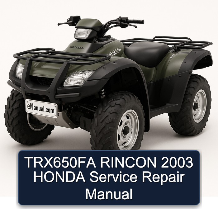 TRX650FA RINCON 2003 HONDA Manual de servicio y reparación